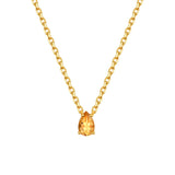 November Citrine Birthstone Necklace – Joy & Abundance
