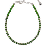Nurturing Diopsite Beaded Bracelet with Sterling Silver Spacer Beads