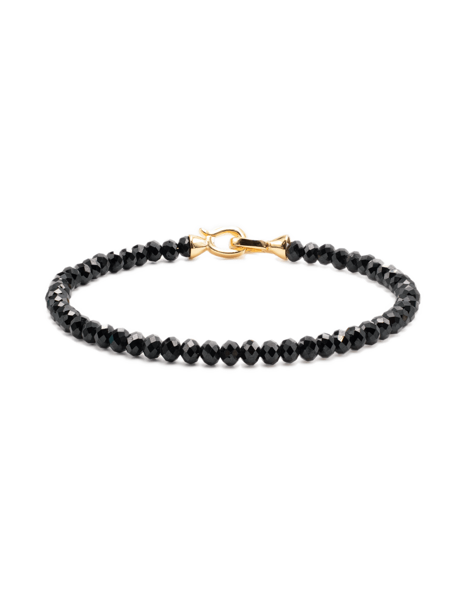 Protection Black Onyx Bracelet 3x4mm for men