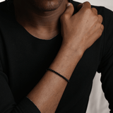 Protection Black Onyx Bracelet 4mm for men