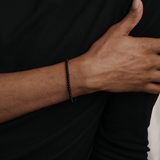 Protection Black Onyx Bracelet 4mm for men