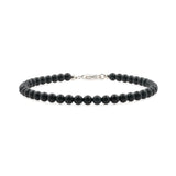 Protection Black Onyx Bracelet 4mm for men（matt）