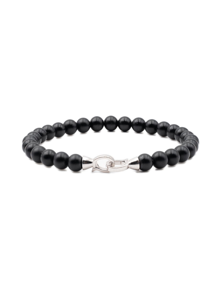Protection Black Onyx Bracelet 6mm for men（matt）