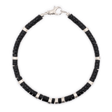 Protection – Black Onyx & Sterling Silver Faceted Bracelet for Men 4x2mm