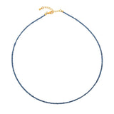 Protection Blue Sapphire Faceted Dainty Necklace