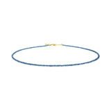 Protection Blue Sapphire Faceted Dainty Necklace