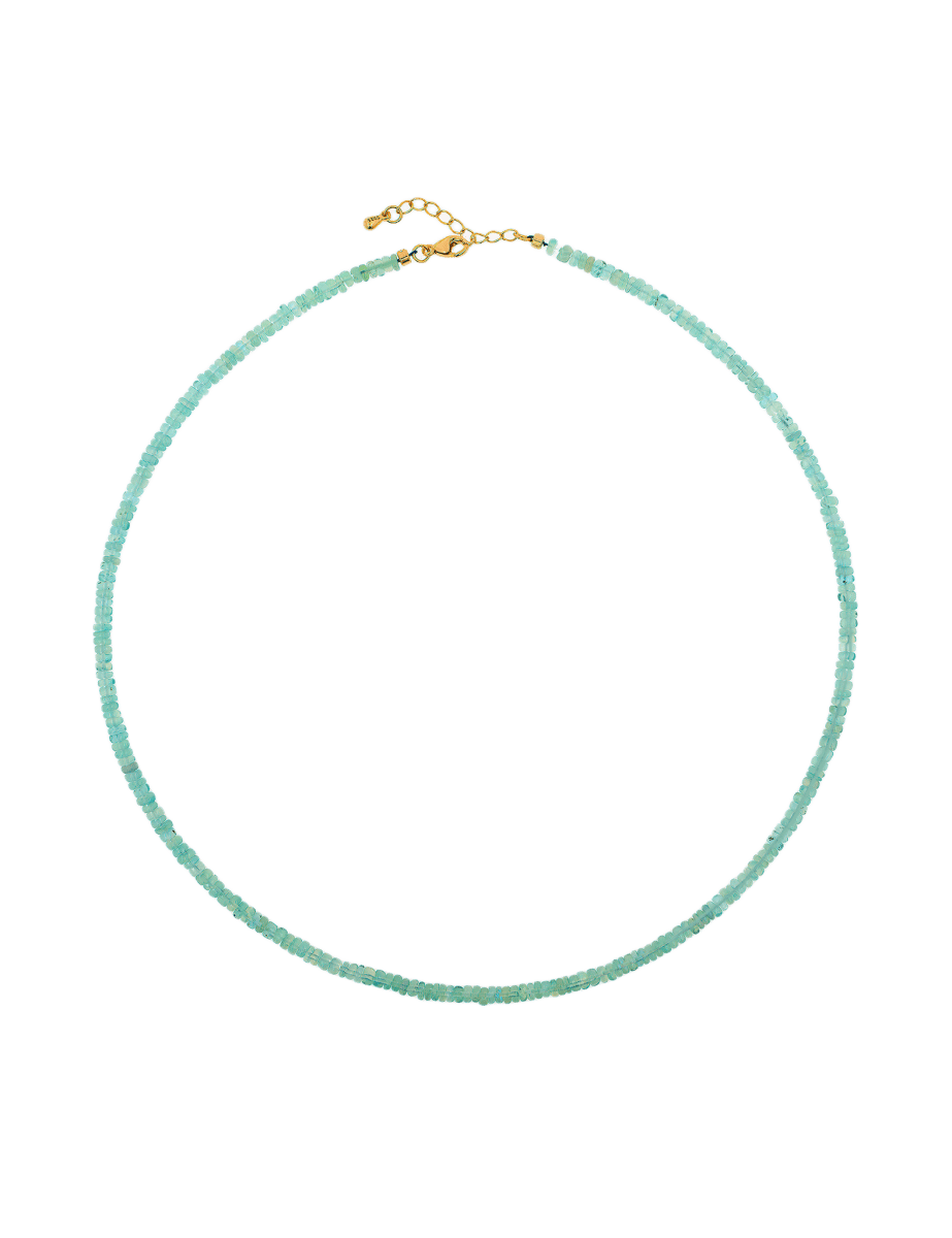 Protection Green Opal Dainty Necklace showcasing soothing green opal and 925 sterling silver clasp.