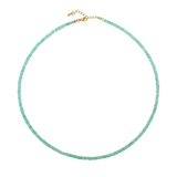 Protection Green Opal Dainty Necklace showcasing soothing green opal and 925 sterling silver clasp.