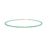 Handcrafted Protection Green Opal Dainty Necklace with 925 sterling silver clasp, symbolizing strength and tranquility.