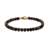 Protection Silver Obsidian Bracelet 4mm for men