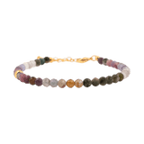 Dainty Tourmaline bracelet with silver spacer beads, known for energy protection and positive vibrations.