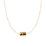 Purity Freshwater Pearl dainty necklace with gold-plated nugget, lightweight and classic elegance