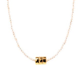 Purity Freshwater Pearl Dainty Necklace with Gold-Plated Nugget