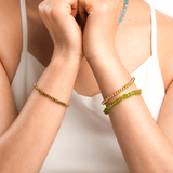 Renewal Diopsite Beaded Bracelet with Gold-Plated Sterling Silver Spacer Beads