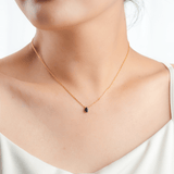 September Lab-Grown Sapphire Birthstone Necklace