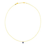 September Lab-Grown Sapphire Birthstone Necklace