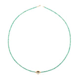 SHANGHAI Emerald Beaded Necklace in 18K Gold