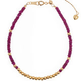 SHANGHAI Ruby Beaded Bracelet in 18K Gold