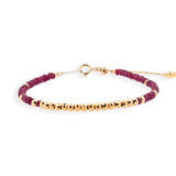 SHANGHAI Ruby Beaded Bracelet in 18K Gold