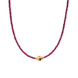 SHANGHAI Ruby Beaded Necklace in 18K Gold