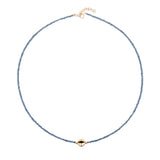 SHANGHAI Sapphire Beaded Necklace in 18K Gold