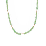 SHANGHAI Tsavorite Tube Necklace in 18K Gold