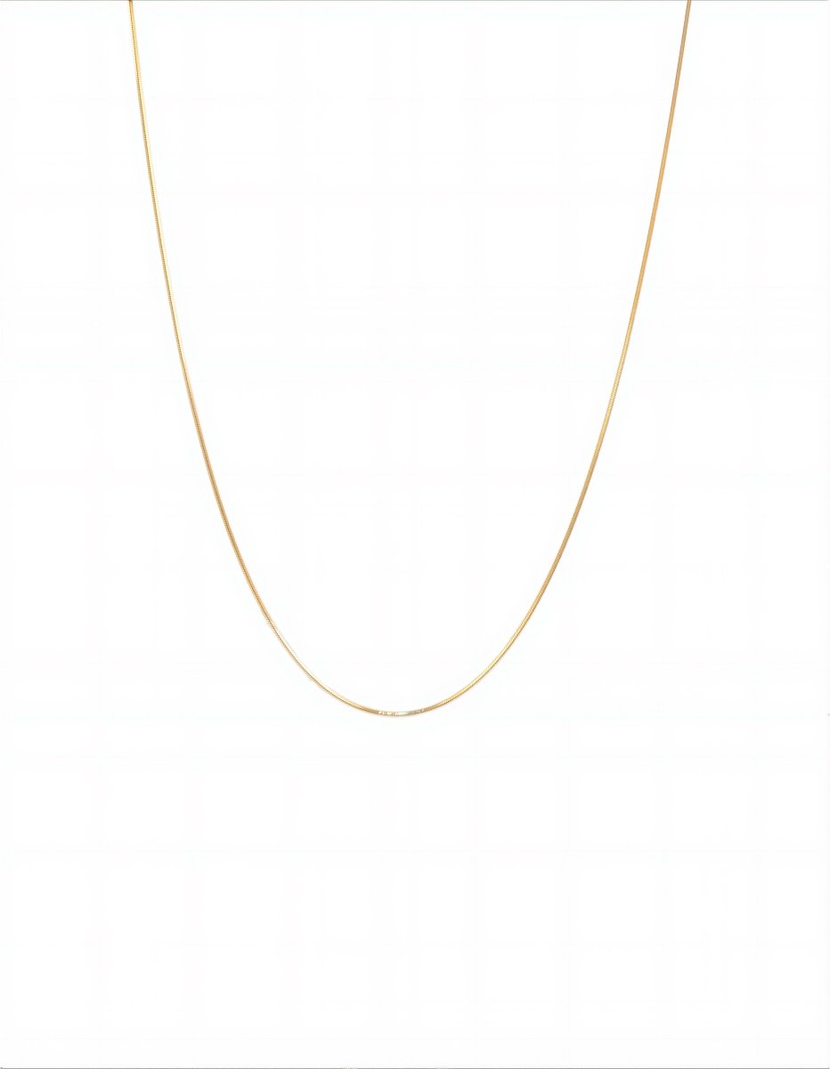BEAMMORE Snake Chain Necklace in 18K Gold-Plated 925 Sterling Silver – Fine Jewelry