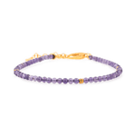 Spiritual Amethyst bracelet with silver spacer beads for intuition and spiritual growth.