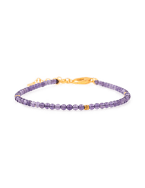 Spiritual Amethyst bracelet with silver spacer beads for intuition and spiritual growth.