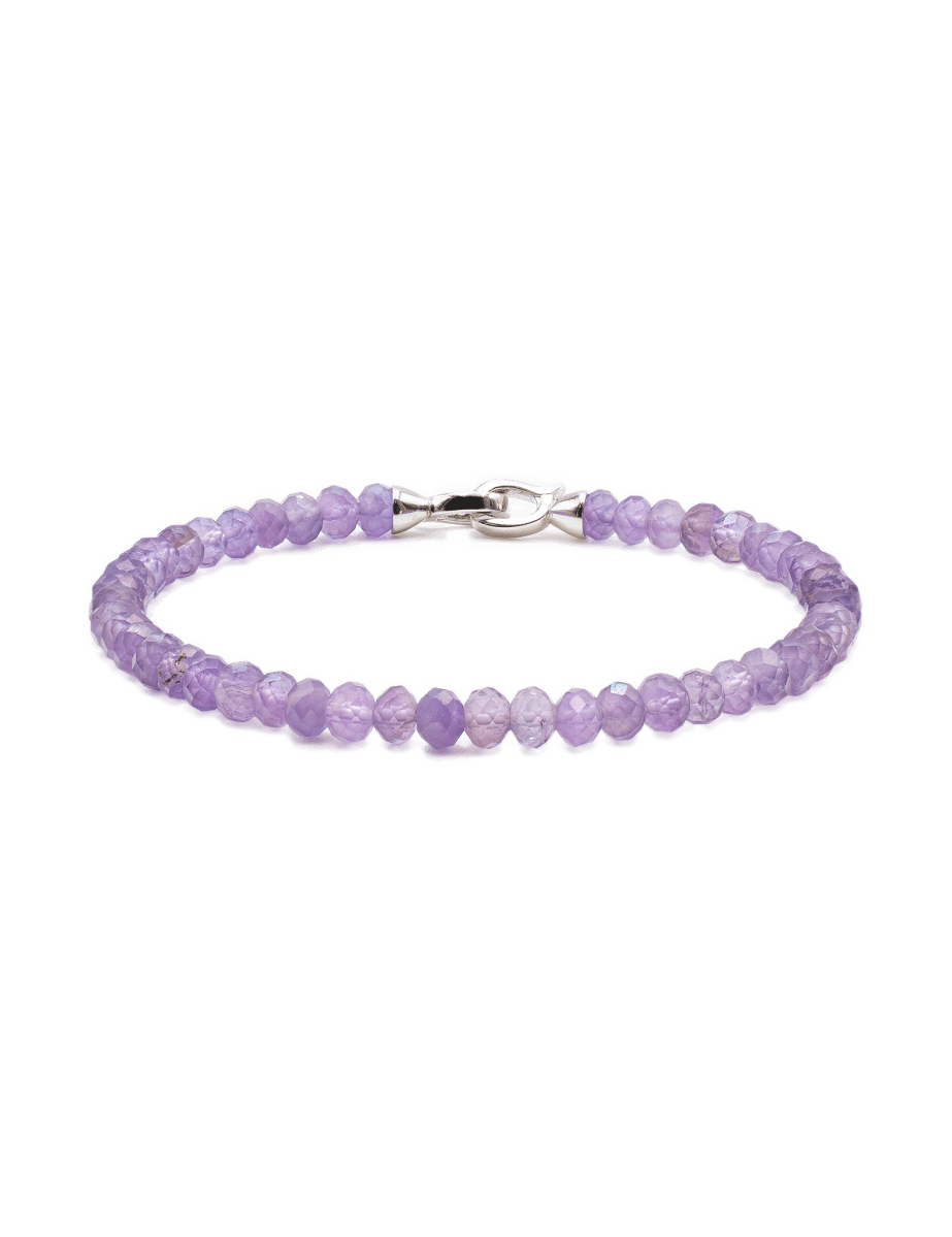 Spirituality Amethyst February Birthstone Bracelet 3x4mm