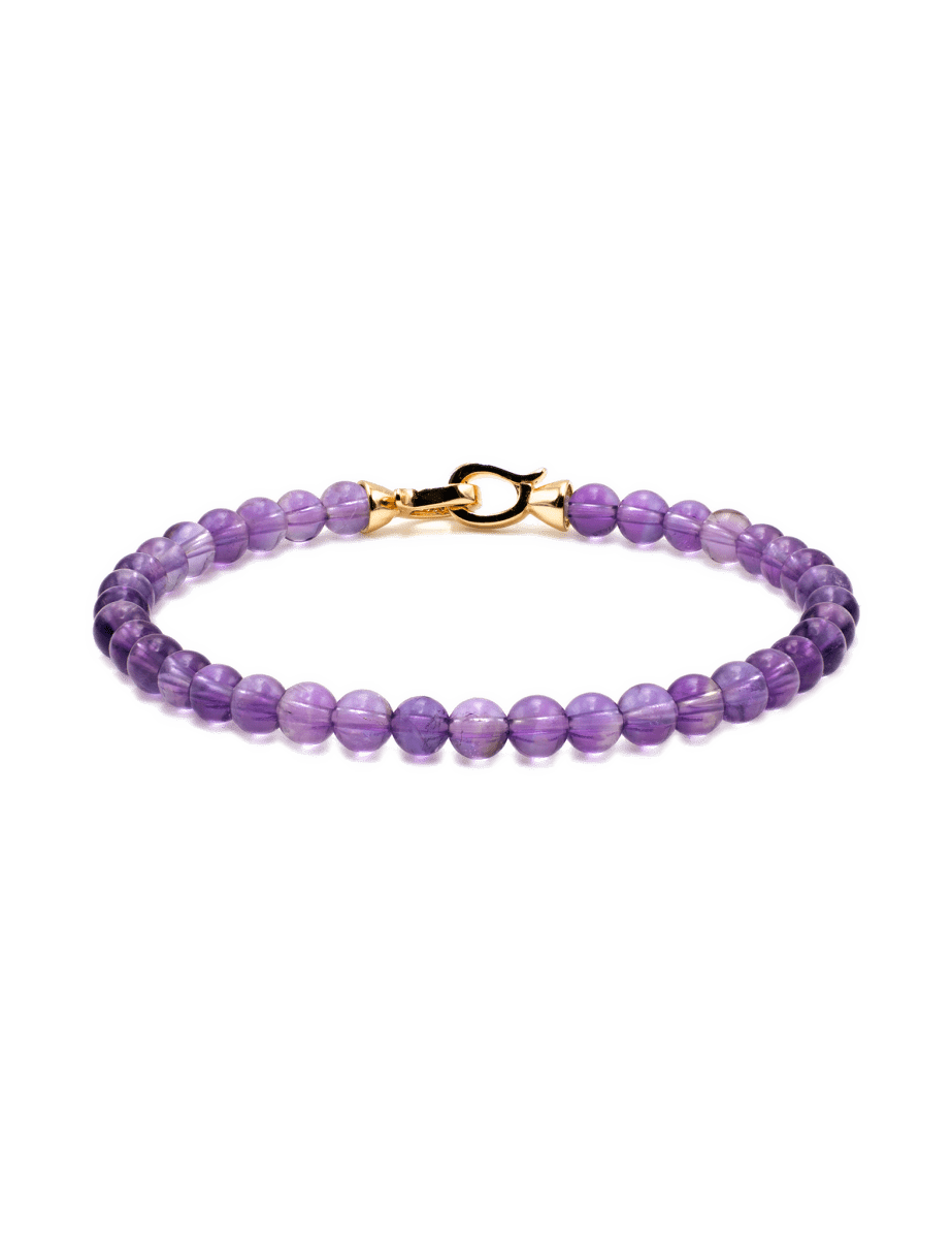Spirituality Amethyst Bracelet 4mm for Men
