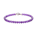 Spirituality  Amethyst February Birthstone Bracelet 4mm for men