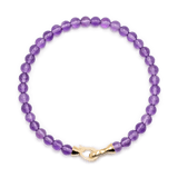 Spirituality  Amethyst February Birthstone Bracelet 4mm for men