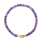 Spirituality  Amethyst February Birthstone Bracelet 4x4mm for men