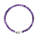 Spirituality  Amethyst February Birthstone Bracelet 4x4mm for men