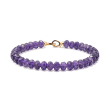Spirituality  Amethyst February Birthstone Bracelet 4x6mm for men