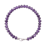Spirituality  Amethyst February Birthstone Bracelet 4x6mm for men
