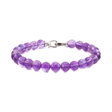 Spirituality  Amethyst February Birthstone Bracelet 6mm for men