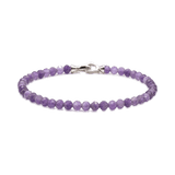 Spirituality  Amethyst February Birthstone Faceted Bracelet 4mm for men