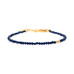 Spirituality Lapis Lazuli bracelet with silver spacer beads for wisdom and self-expression.