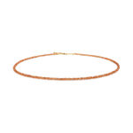 Success Orange Sapphire Faceted Dainty Necklace with shimmering stones and 925 sterling silver clasp.