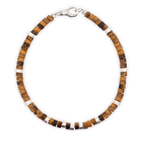 Success – Tiger’s Eye & Sterling Silver Faceted Bracelet for Men 4x2mm