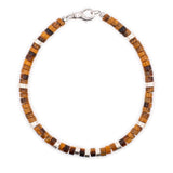 Success – Tiger’s Eye & Sterling Silver Faceted Bracelet for Men 4x2mm