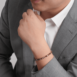 Success – Tiger’s Eye & Sterling Silver Faceted Bracelet for Men 4x2mm