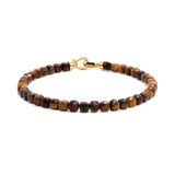 Success Yellow Tiger’s Eye Bracelet 4x4mm for men
