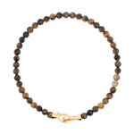 Yellow Tiger’s Eye faceted bracelet for men with 925 sterling silver clasp, promoting success and courage.