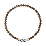 Yellow Tiger’s Eye faceted bracelet for men with sterling silver clasp, symbolizing success and personal power.
