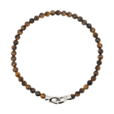 Yellow Tiger’s Eye faceted bracelet for men with sterling silver clasp, symbolizing success and personal power.