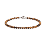 Success Yellow Tiger’s Eye faceted bracelet for men with sterling silver clasp, promoting clarity and confidence.