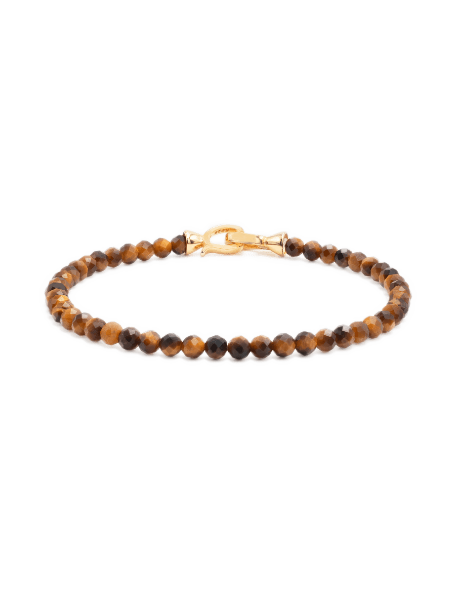 Success Yellow Tiger’s Eye Faceted Bracelet 4mm for men